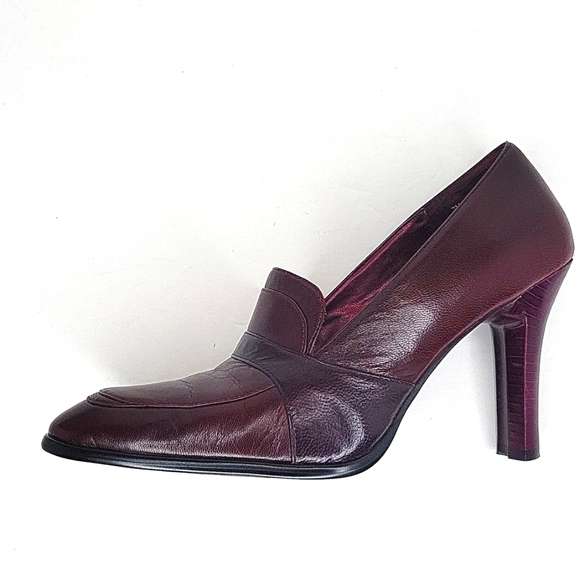 MODA SPANA Leather HIGH Heel Pumps Slip-on Loafer 7M - Picture 11 of 15